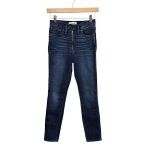 Madewell Jeans‎ Womens 24 Dark Wash 10-Inch High-Rise Skinny Roadtripper Stretch